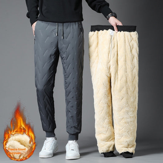 Cotton Fleece-lined Thickening Exercise Casual Pants