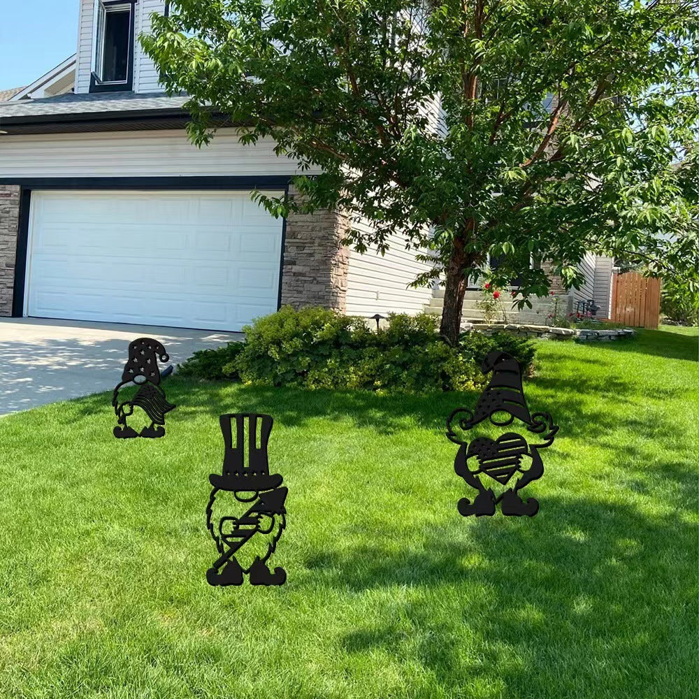 Iron Silhouette Garden Decoration Garden Metal Ornaments