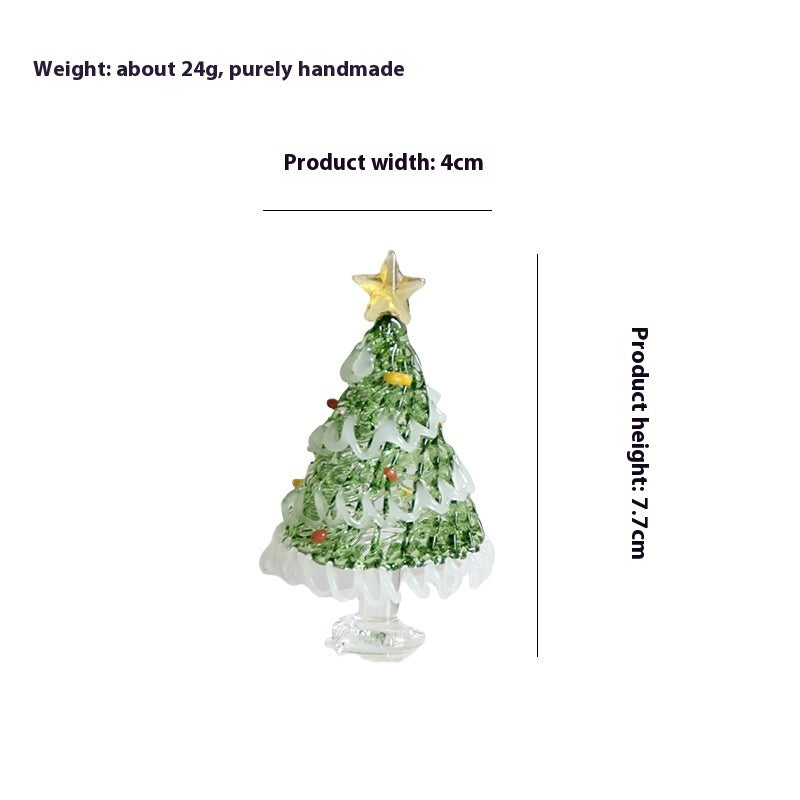 Christmas Gift Colored Glaze Christmas Tree Crafts Small Ornaments