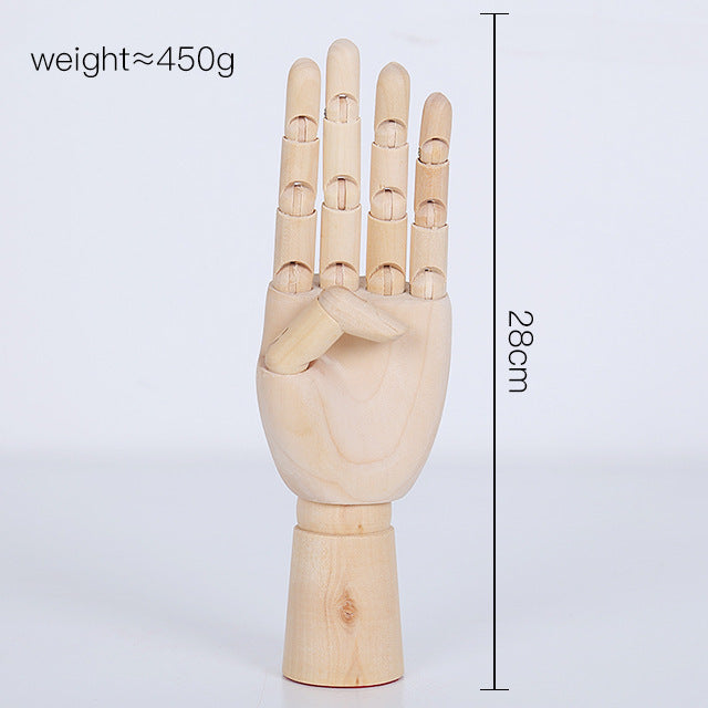 Grocery Home Decor Ornaments Lotus Wood Movable Wooden Knuckle Hand Model