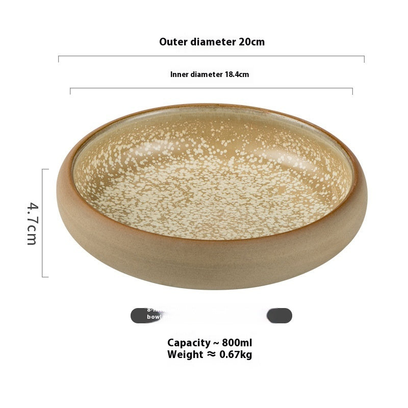 Creative Japanese Ceramic Disc Household Salad Daily Plate