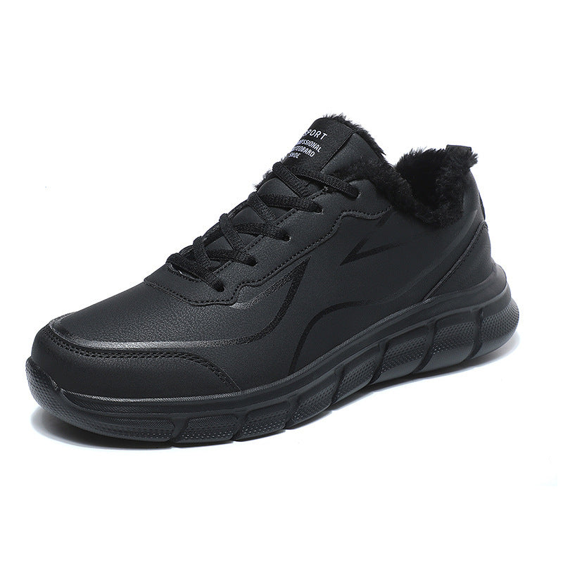 Men's Autumn And Winter Leather Surface Sports Leisure Antiskid Shoe