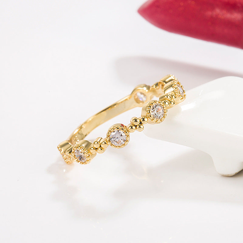 Special-interest Design Diamond-studded Ring