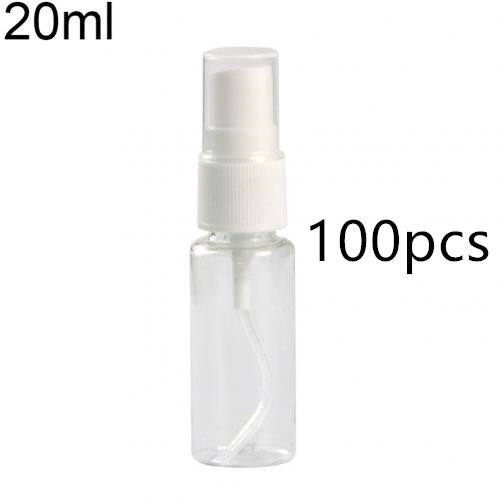 Clear plastic spray bottle