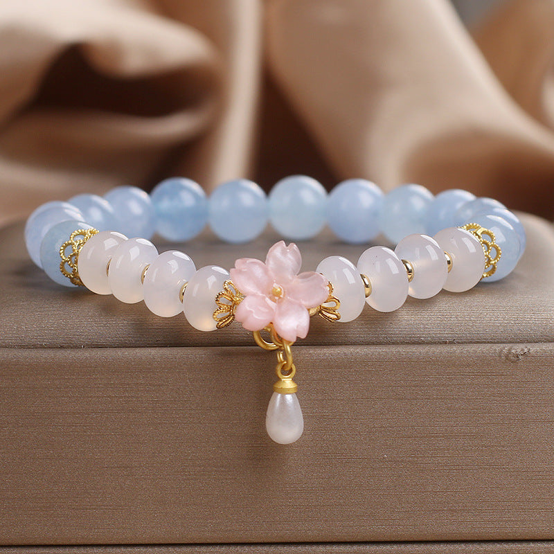 Aquamarine Crystal Bracelet For Women Fresh And Sweet