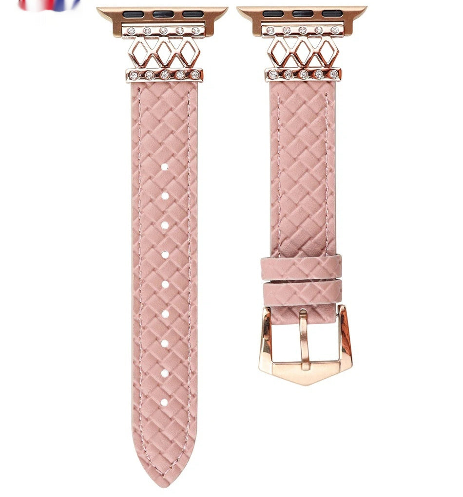 Watch Diamond Design Classic Style Genuine Leather Women's Watch Strap