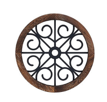 Round Geometric Art Distressed Wall Hanging Decoration