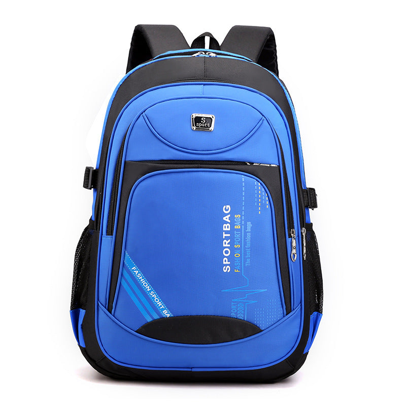 Mens Backpack Fashion Travel Computer College Student Bag Solid Color College Student Bag