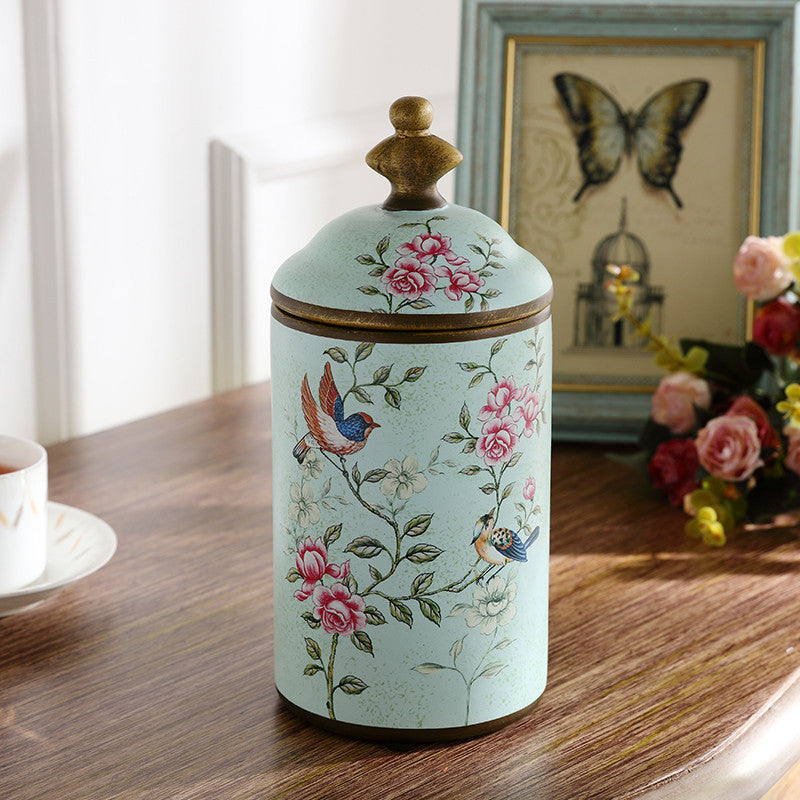 European Style Ceramic Storage Jar Decoration Home Creative With Lid