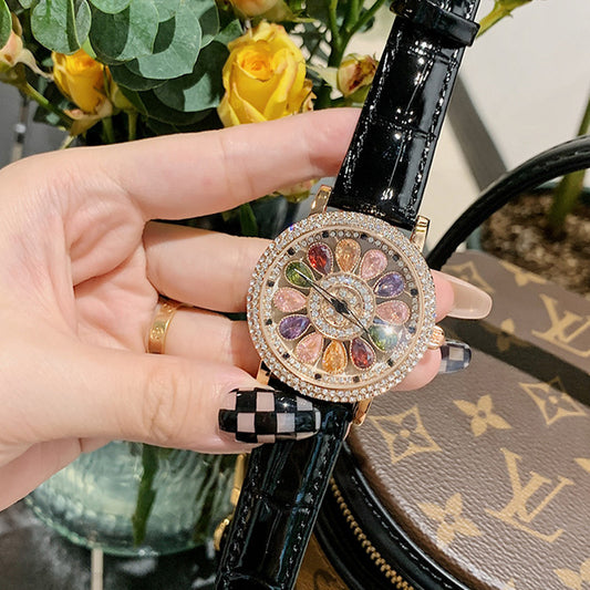 Women's Niche Diamond Luxury Rainbow Watch