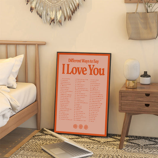 Nordic A Love Letter Minority Bedroom Bedside Decoration Painting