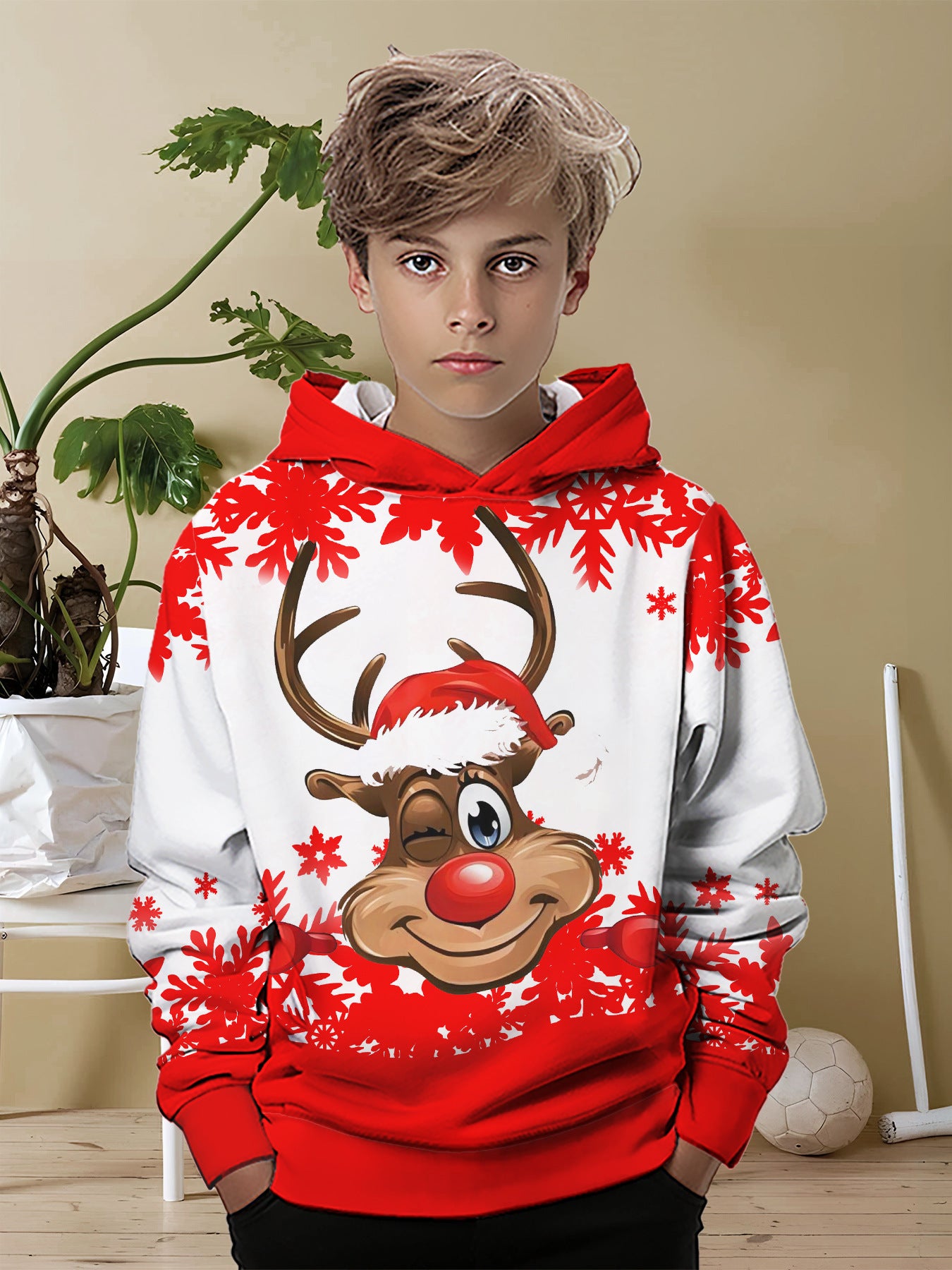 Men's Casual Sweatshirt 3D Printing Christmas