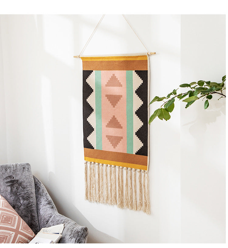 Decorative Wall Hanging With Fabric In The Living Room