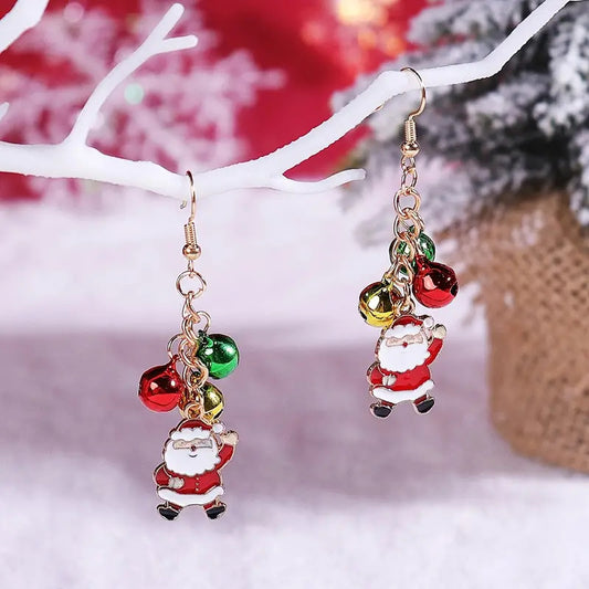 Christmas Earrings Female Creative Straight Spiral