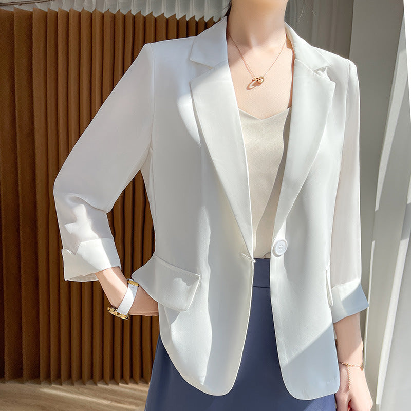 Leisure Thin Suit Cropped Coat Top