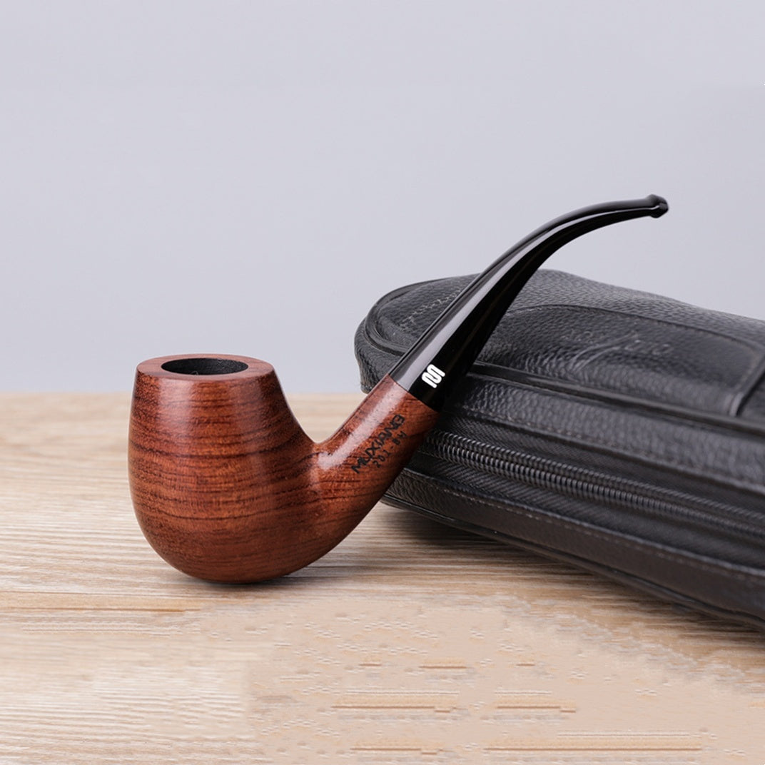 Costustoot Huanghua Pear Wood Pipe Wooden Hand Bucket Wooden Tobacco Pipe