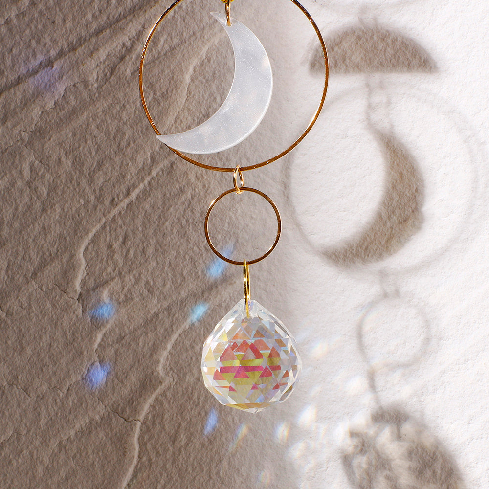 Fashion Garden Crystal Hanging Star Moon