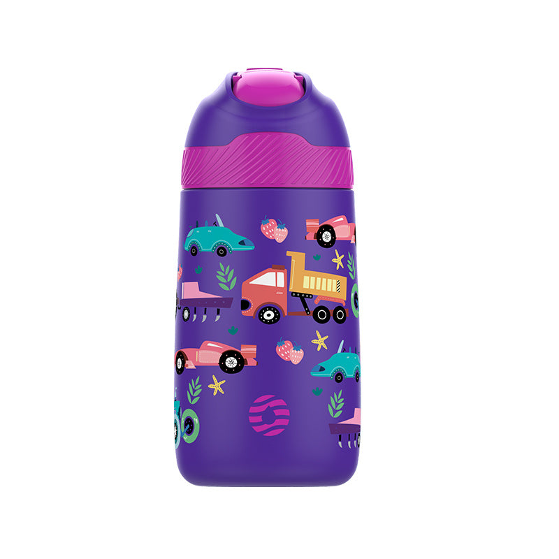 Children's Vacuum Kettle Cute Dinosaur Drawing Thermos