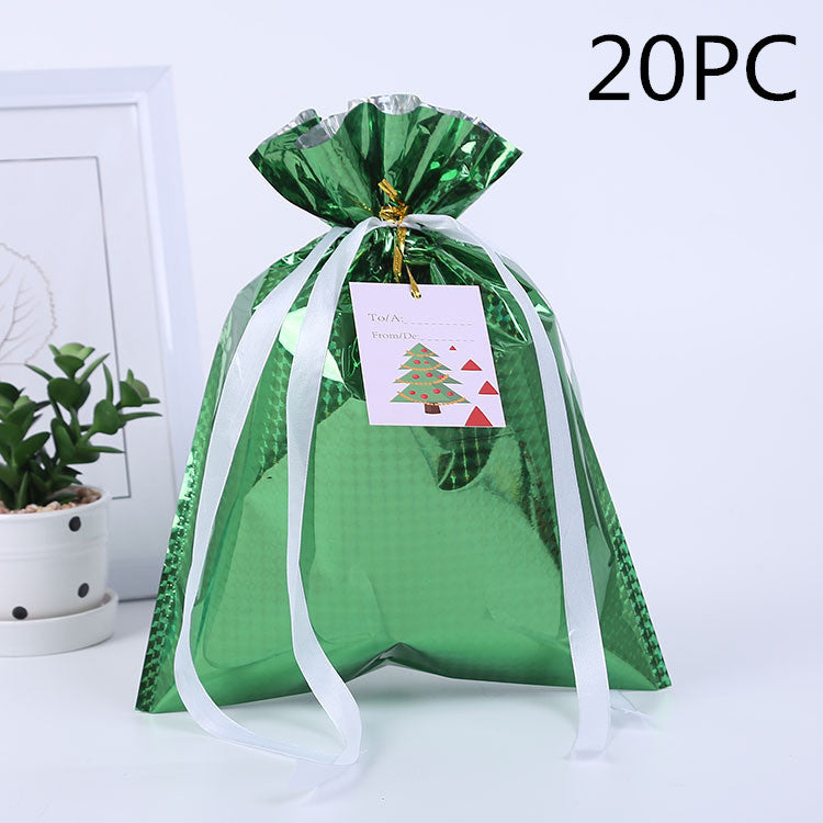 Christmas Gift Wrapping Bag Drawstring Decoration