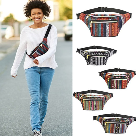 Women's Cosmetic Bag Sports National Style Waist Bag Bohemian Women's Bag