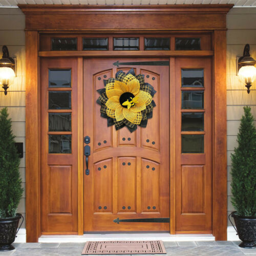 Bee Sunflower Wreath Wall Entrance Door Pendant