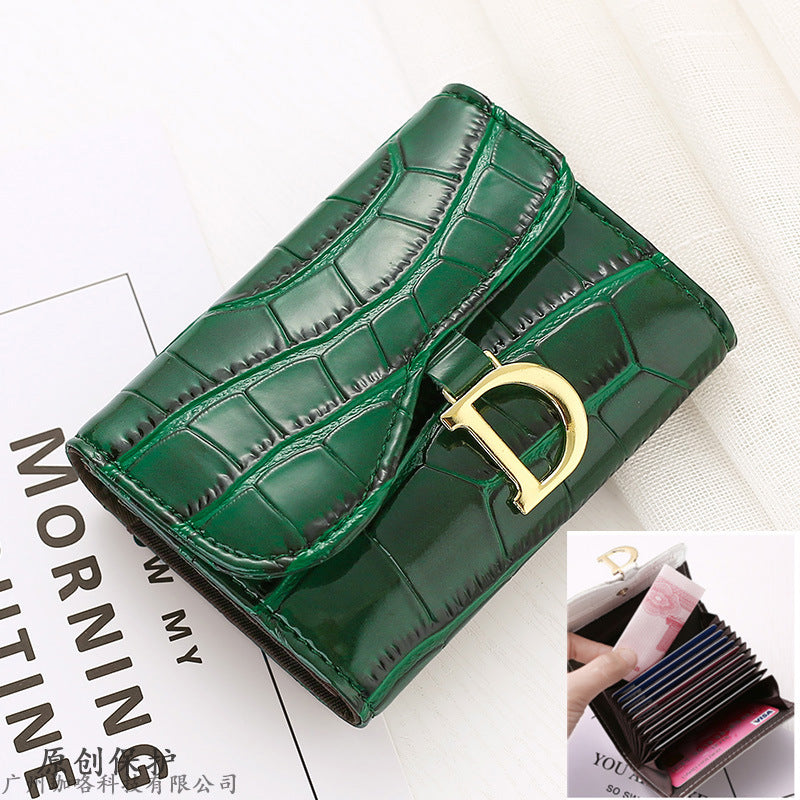 Fashion Personality Cowhide Texture Ladies Card Holder