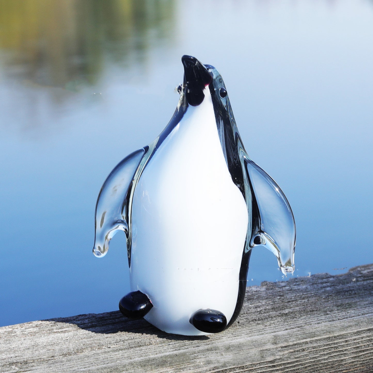 Crystal Glass Animal Penguin Table Decorative Ornaments