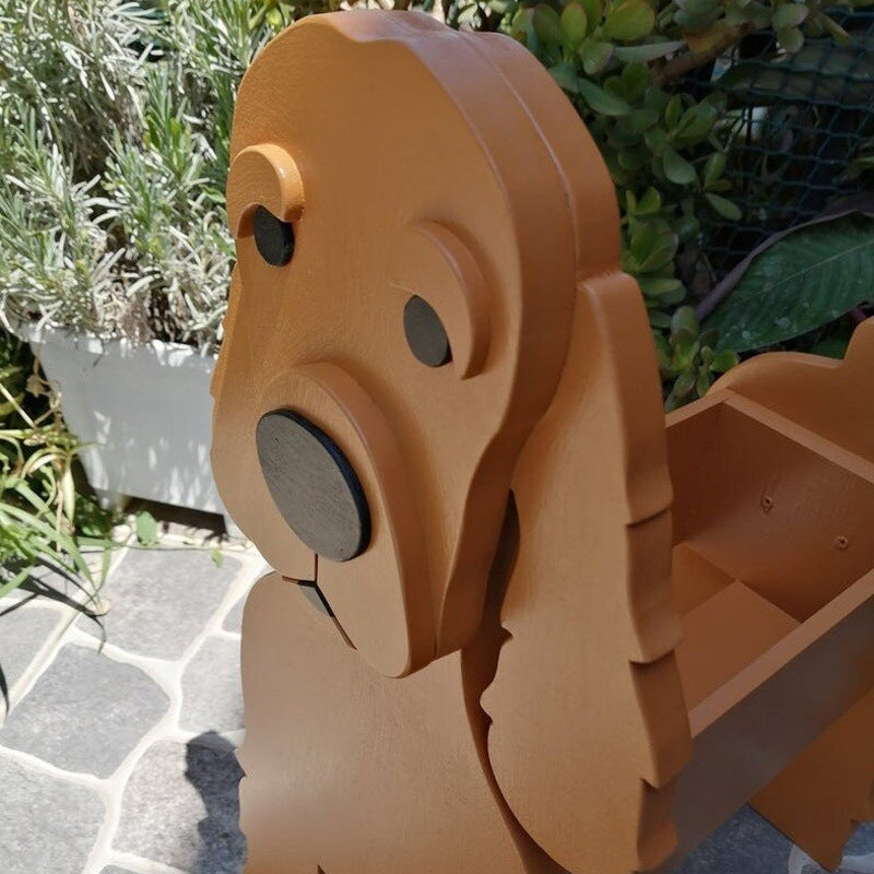 Cocker Spaniel Planter Cocker Pvc Pet Decoration Flower Pot Garden