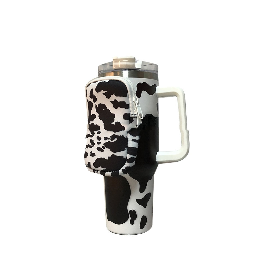 New Neoprene Cup Body Bag 40oz Water Cup Out Portable Small Bag Cow Multi-functional Key And COIN Case