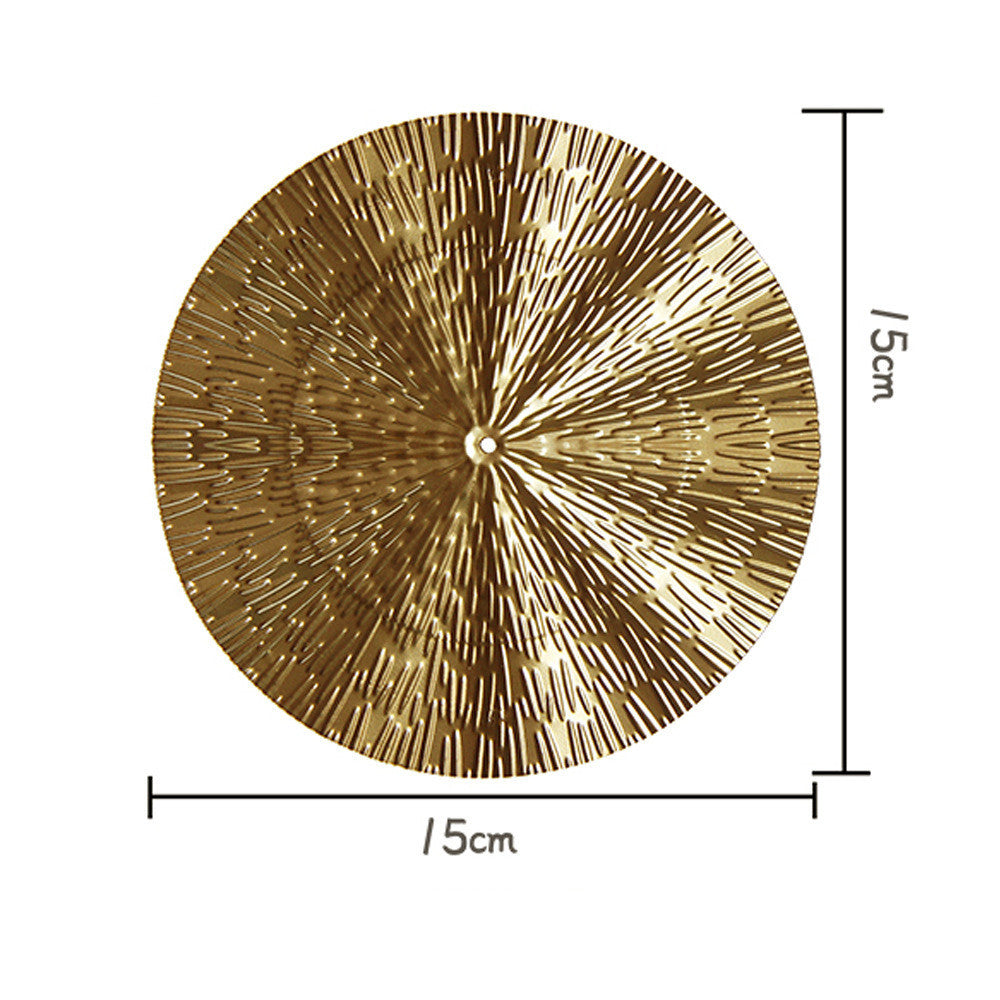 Golden Disc Wrought Iron Wall Hanging Room