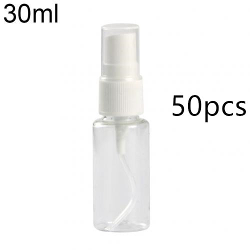 Clear plastic spray bottle