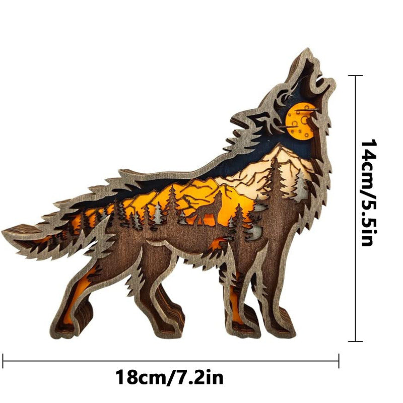 Multi-layer Wooden 3D Forest Animal Wooden Crafts