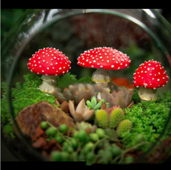 Garden Plant Luminous Mushroom Resin Ornaments