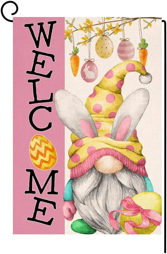 Easter Outdoor Garden Flag Rabbit Decoration Flag