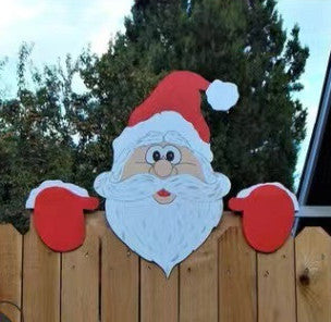 Christmas Themed Fence Garden Top Decoration