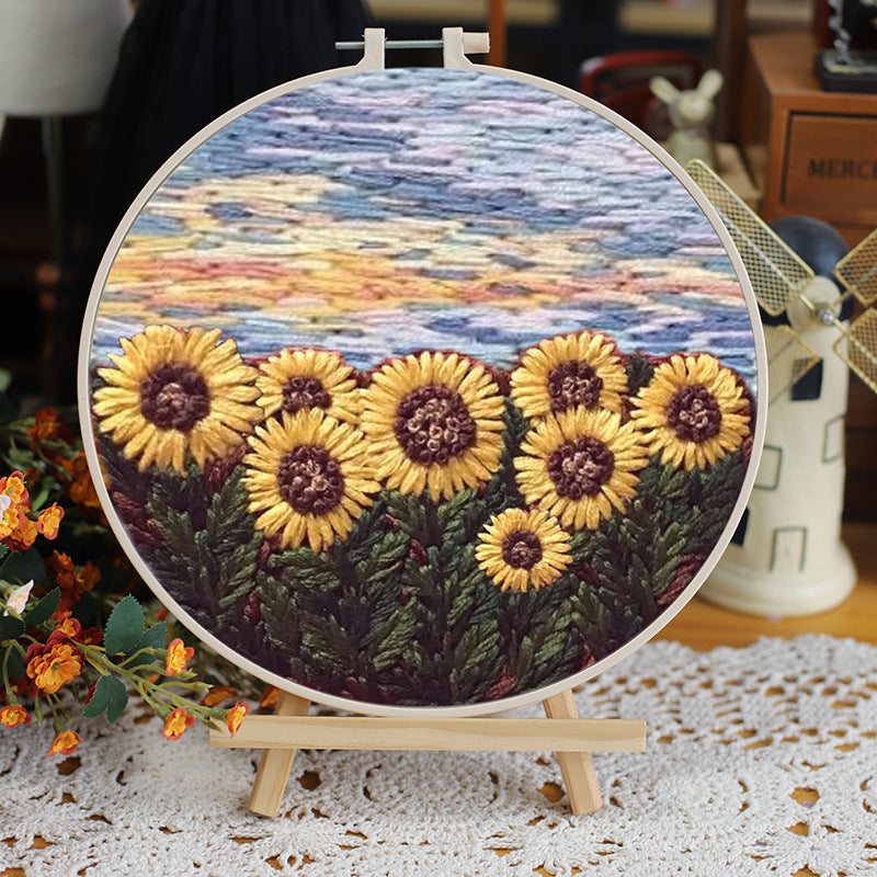 Landscape Handmade Embroidery Kit Creative Embroidery Diy Material Package