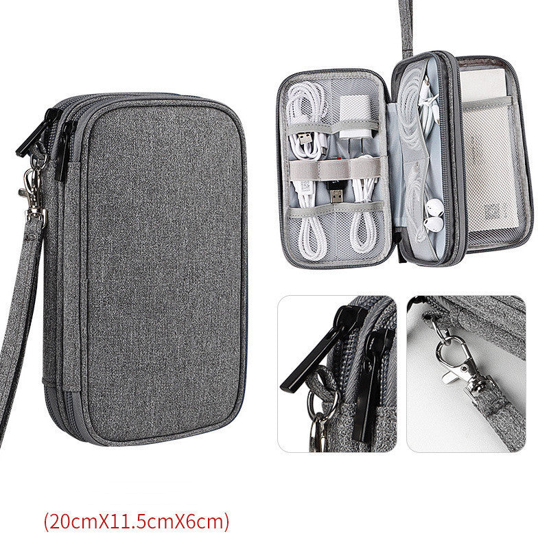 Multifunctional Portable Organizer Bag Storage Bag Box Hard Drive Data Cable Headset