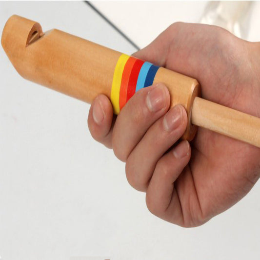 Wooden Pull Wooden Flute Early Childhood Education Musical Instrument