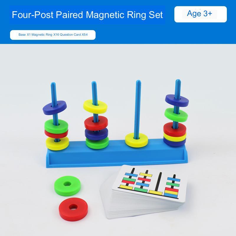 Children's Puzzle Colored Matching Magnetic Ring Toys