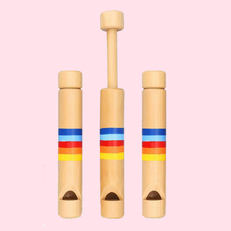 Creative Wooden Pulling Wooden Flute Toy For Children