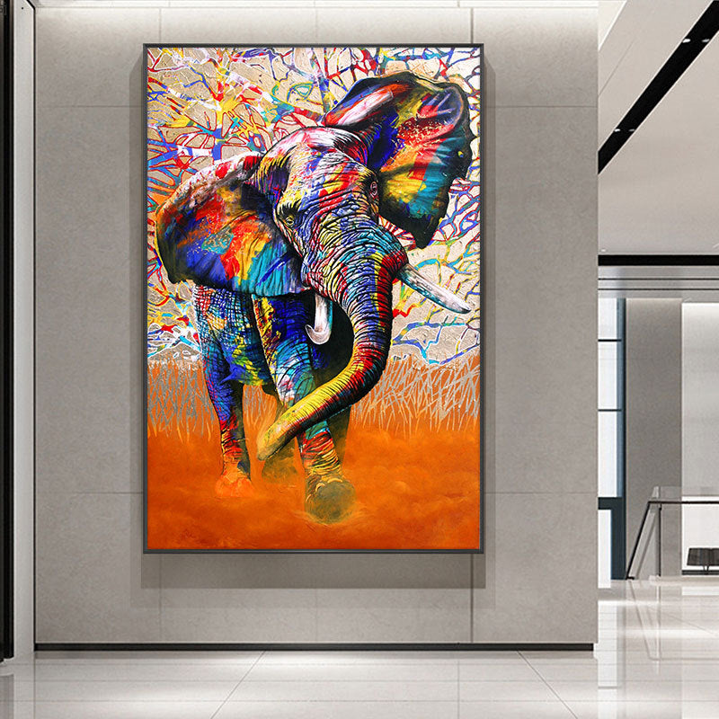 Home Simple Decorative Elephant Canvas Painting