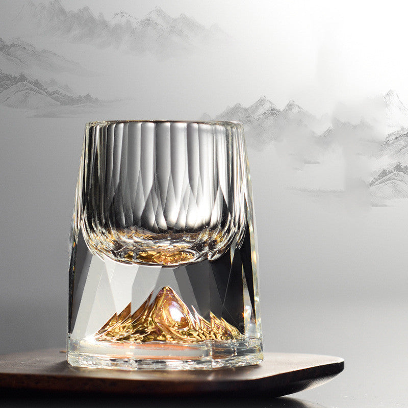 Three-dimensional Crystal Cut Jinshan Liquor Glass