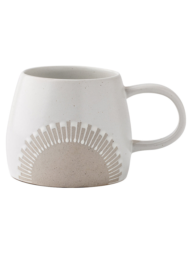 Ceramic Water Cup High Capacity Sesame Glaze