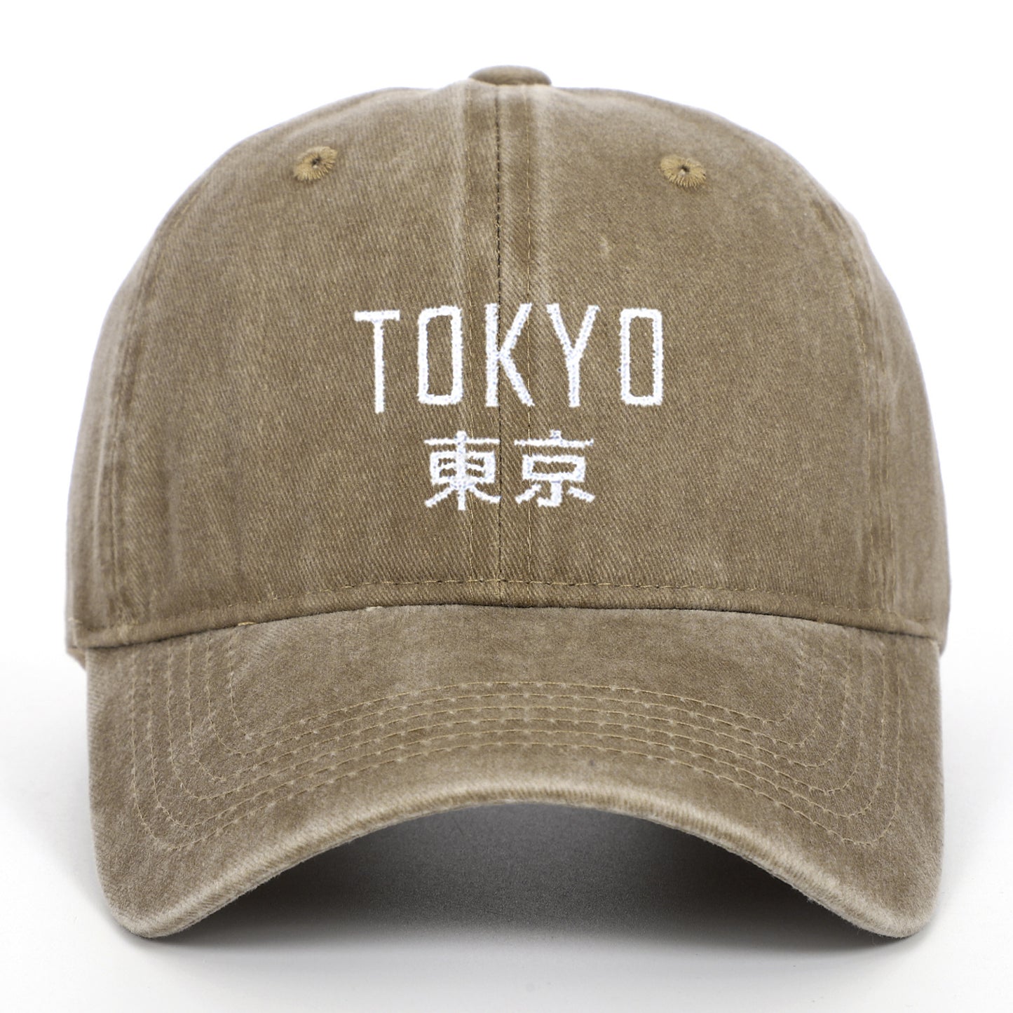 New Retro Washed Simple Tokyo Letters Hat