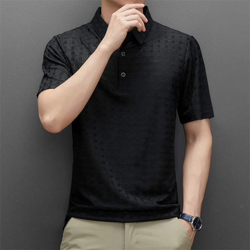 Polo Shirt Men's Summer Middle-aged Lapel Fashion Casual