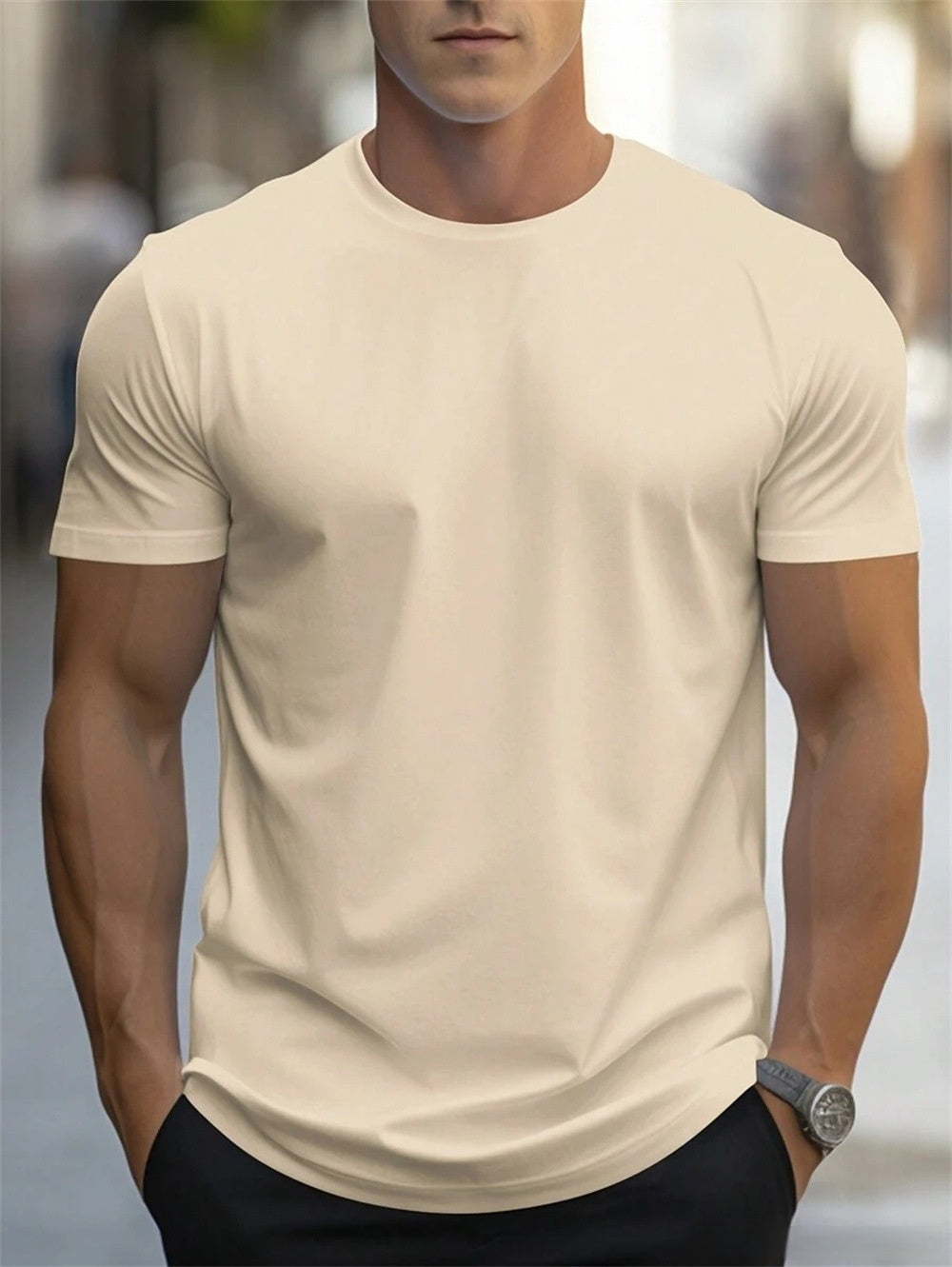 American T-shirt Printing Retro Short Sleeve Men