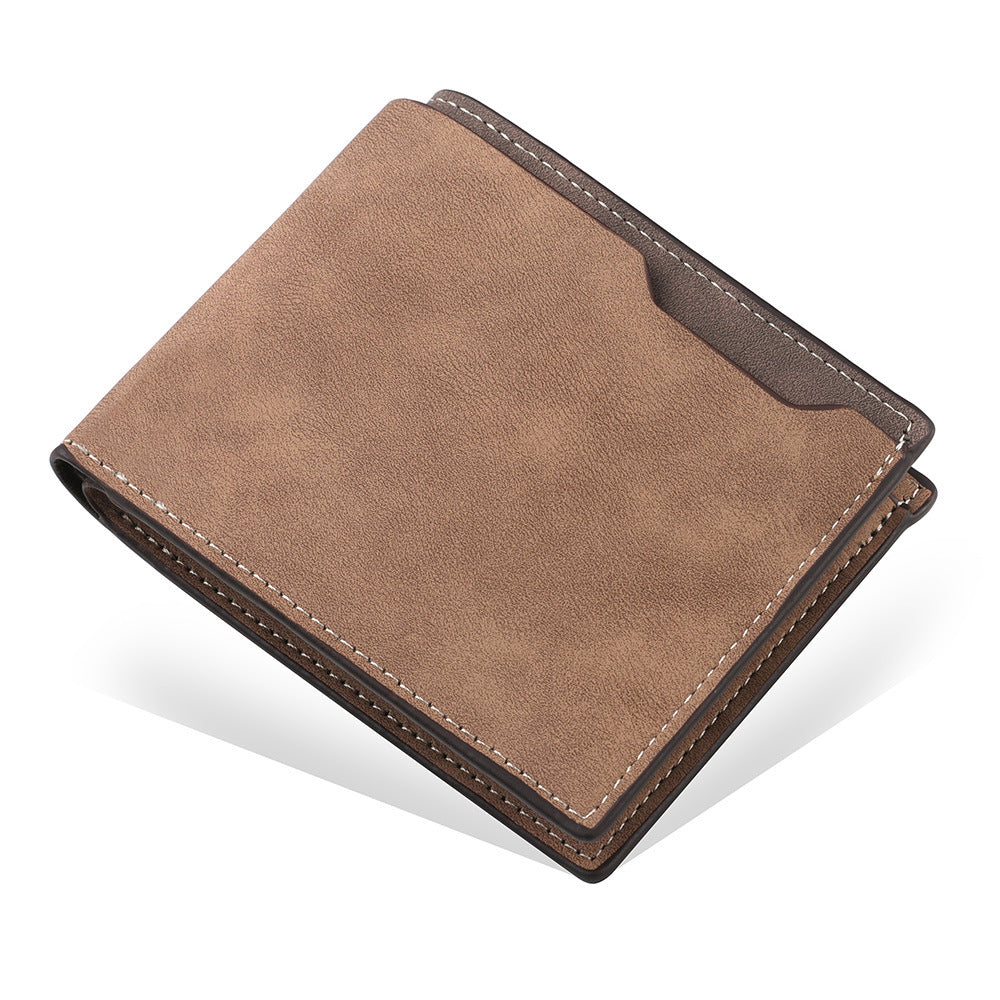 Two Fold Frosted Wallet Simple Multi-card-slot