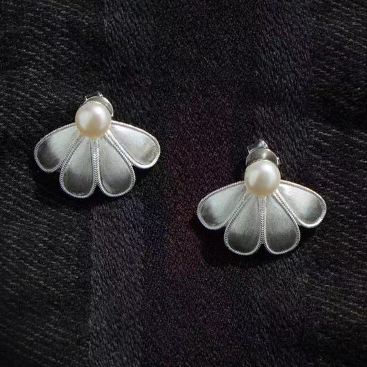Natural Freshwater Pearl SUO-MA Petal Ear