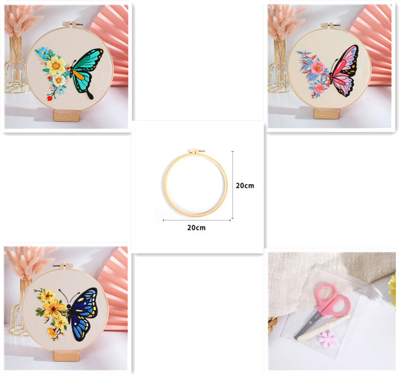 Butterfly Diy Manual Embroidery Material Bag