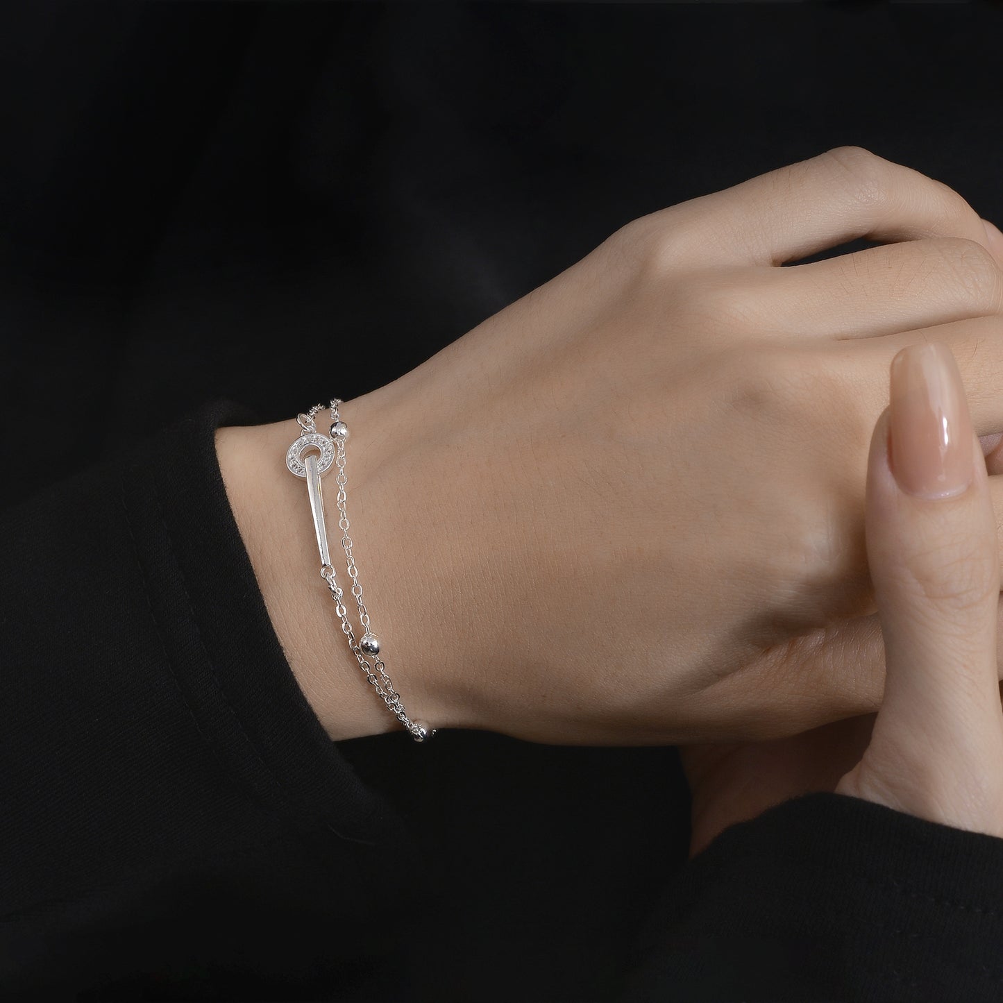 Double-layer Twin Ring Bracelet For Women